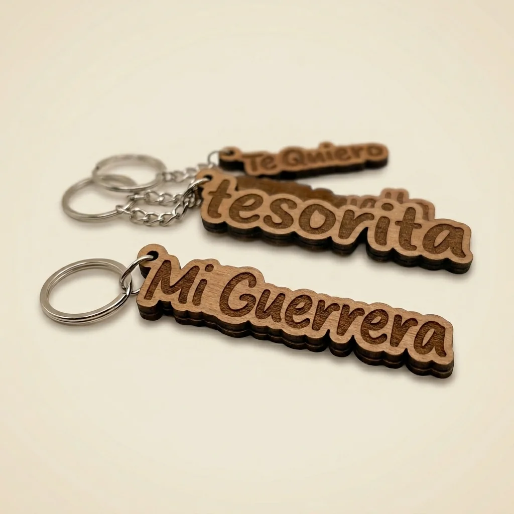 Llavero personalizado con nombre en cursiva (1 línea)